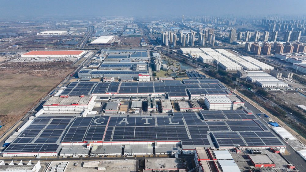 這是1月5日拍攝的位於常州溧陽的江蘇時代新能源科技有限公司生產區（李博 攝）