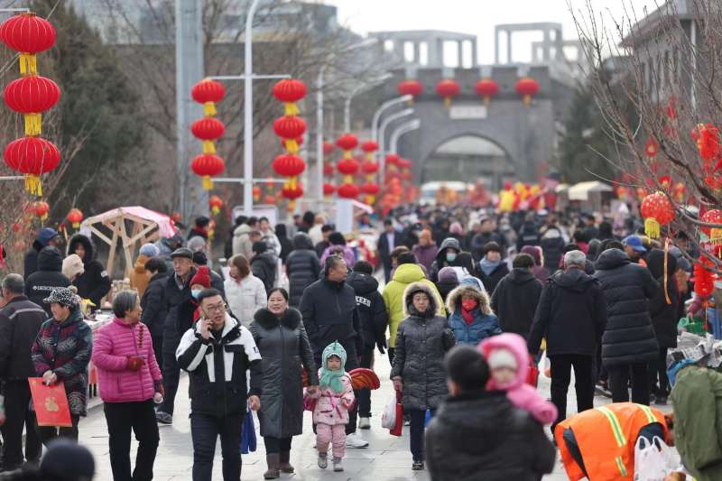 2月4日,怀柔区河防口村古关大集开集。新京报记者 王飞 摄