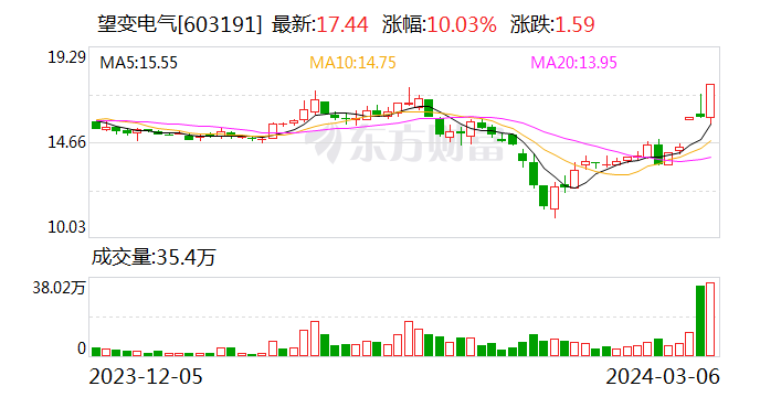 望变电气拟竞购云变电气79.97%股权 挂牌底价约5.6亿元