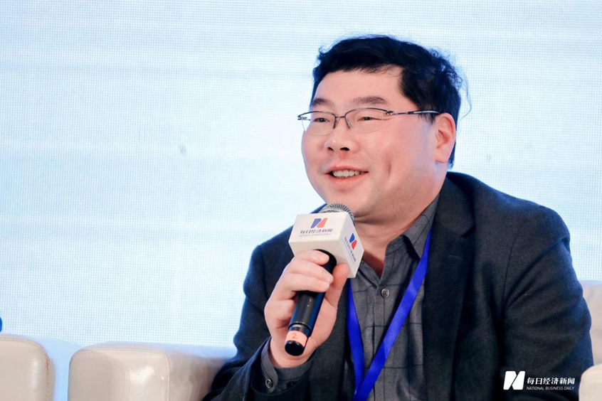 古越龙山董事、副总经理柏宏 图片来源:每经记者 张建 摄