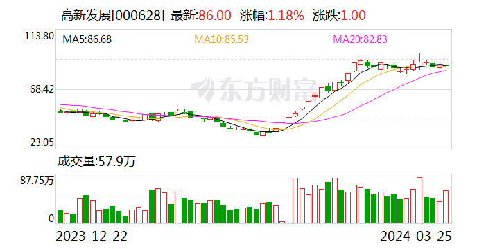 高新发展：2023年净利润同比增长83.82% 拟10派1.52元