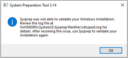 微软已修复 Win10 中 sysprep.exe 系统准备工具无法使用问题