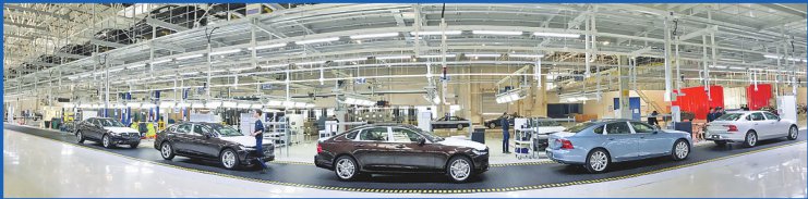大慶富豪工廠的傑作S90豪華轎車生產線。圖片來源：黑龍江日報