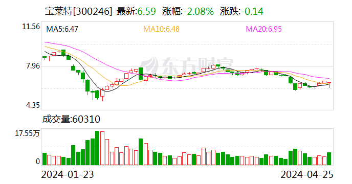 业绩每况愈下 宝莱特2023年净亏损6518.51万元