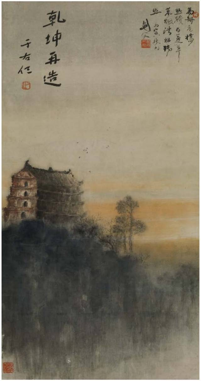《五層樓》 高劍父 1926 年 80.3×41.8cm 紙本設色 香港藝術館藏品