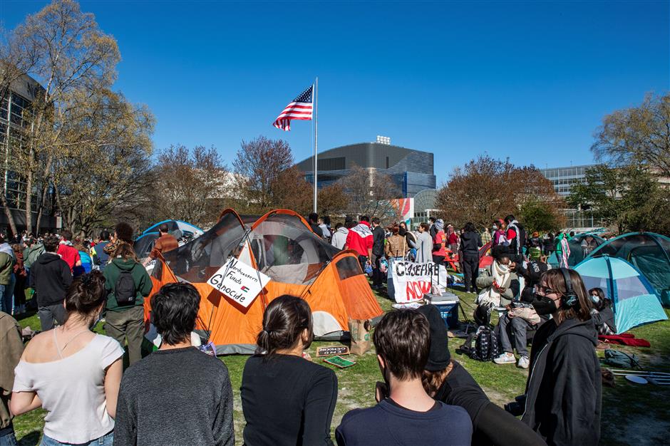 Police clear pro-Palestinian camps at 3 US universities