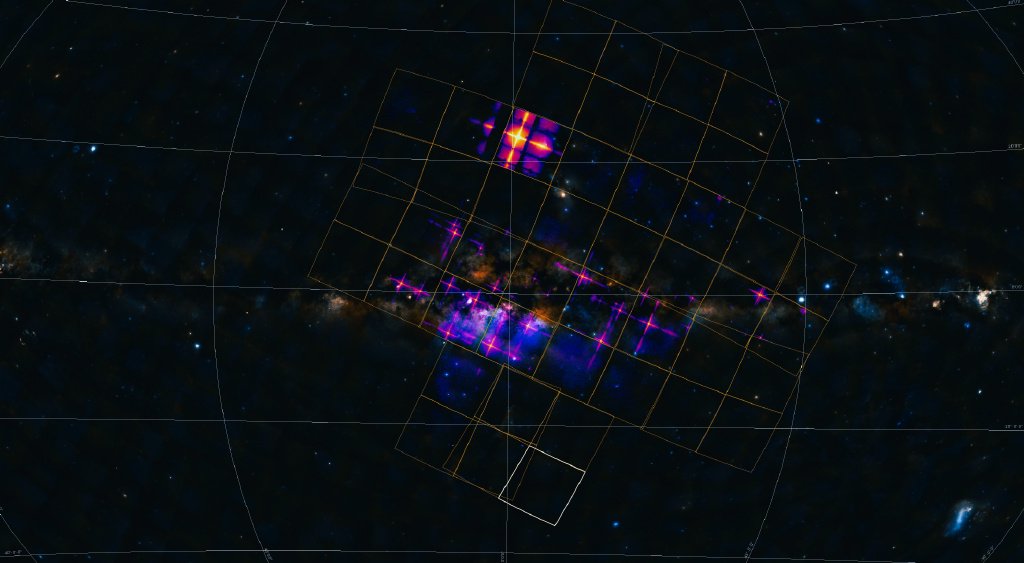 宽视场X射线望远镜（WXT）指向银河系中心的观测图像。X射线数据版权EP科学中心供图