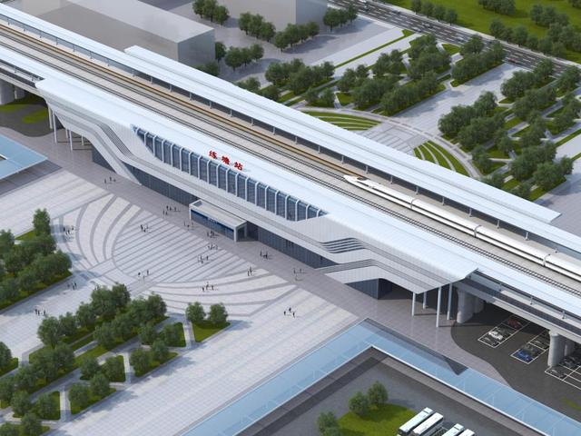 练塘站效果图。