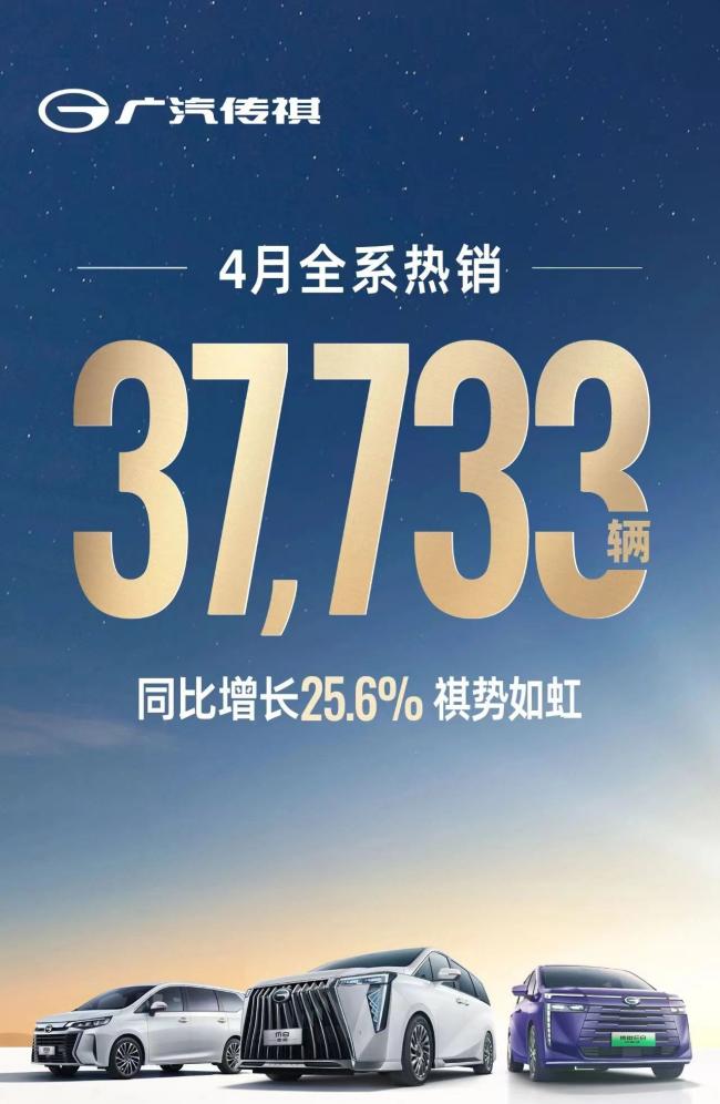 广汽传祺4月销量。 广汽集团供图 华龙网发