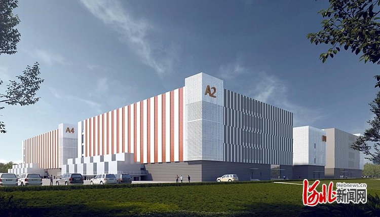 图为中国电信智慧云基地怀来园区效果图