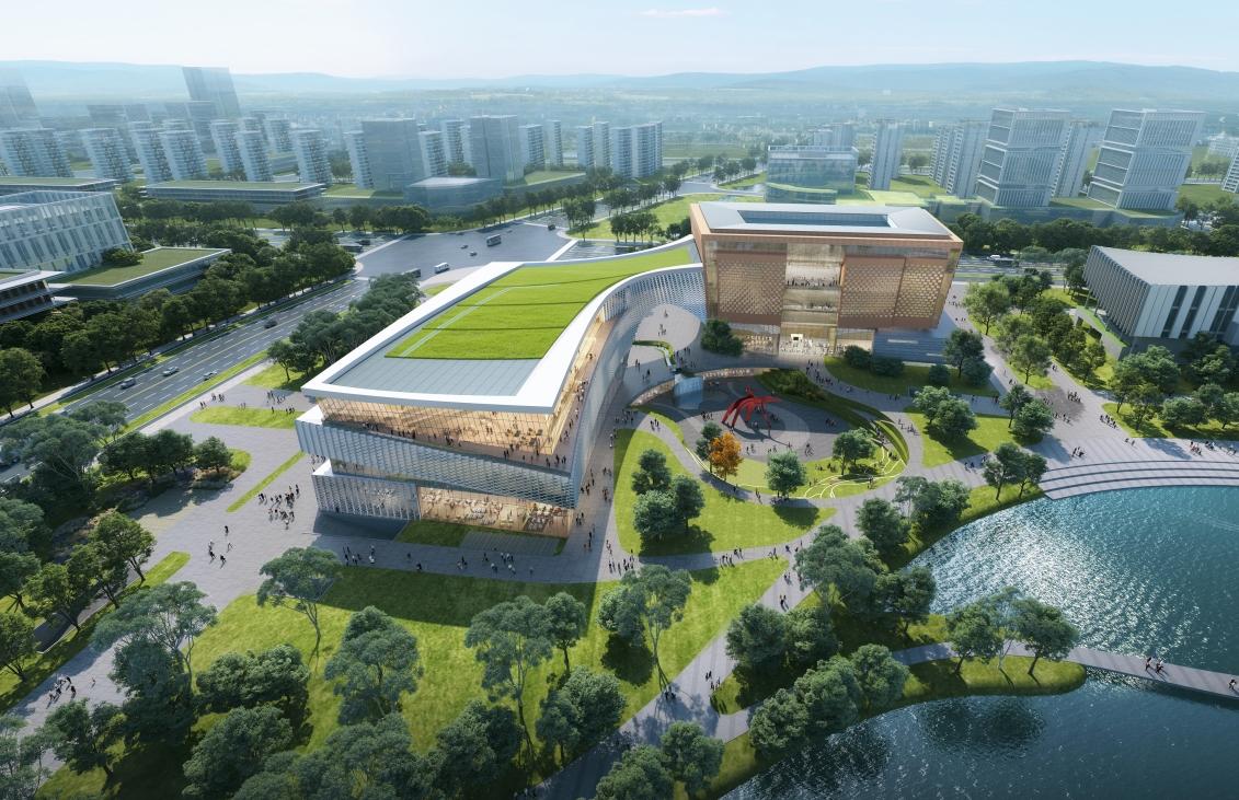 ▲博物馆、图书馆效果图