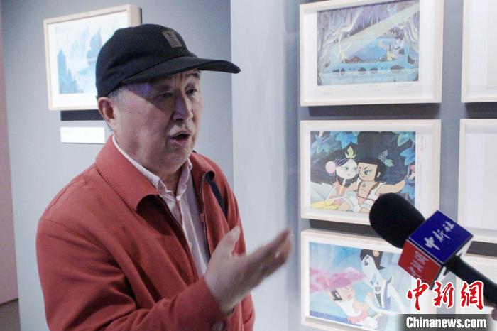 5月30日，著名動畫編劇姚忠禮在上海民生現代美術館接受中新社記者專訪。中新社記者 康玉湛 攝