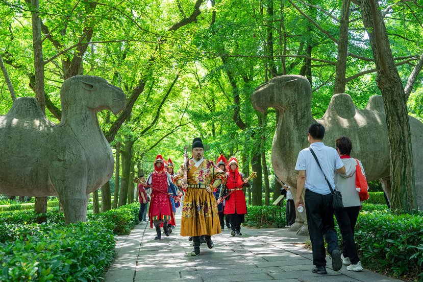 “明代武士”巡游。中山陵园管理局供图