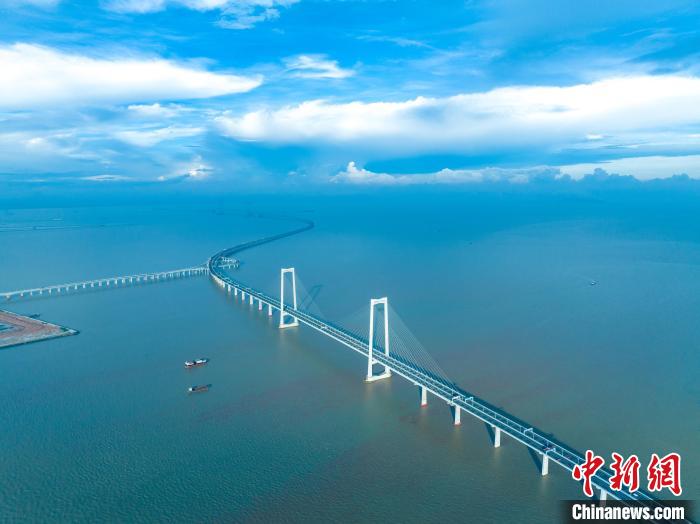 深中通道中山大橋建設現場。沈仲 攝