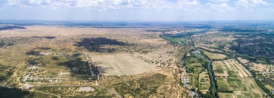 統萬城遺址俯瞰圖。統萬城國家考古遺址公園供圖