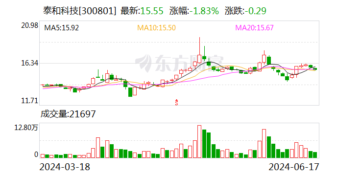 泰和科技：6月17日召开董事会会议