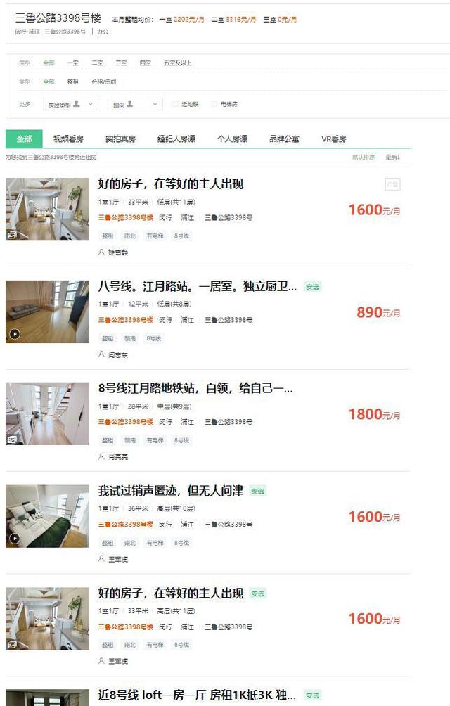 △在“安居客”平台搜索“三鲁公路3398号”地址的出租房源,网站共反馈了37套房屋。