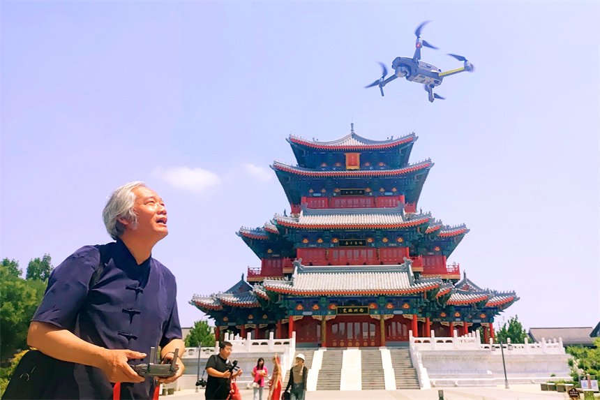 6月14日,宗增順用無人機記錄大運河畔的美景。魯萍攝