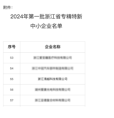 名单来源:湖州市经济和信息化局
