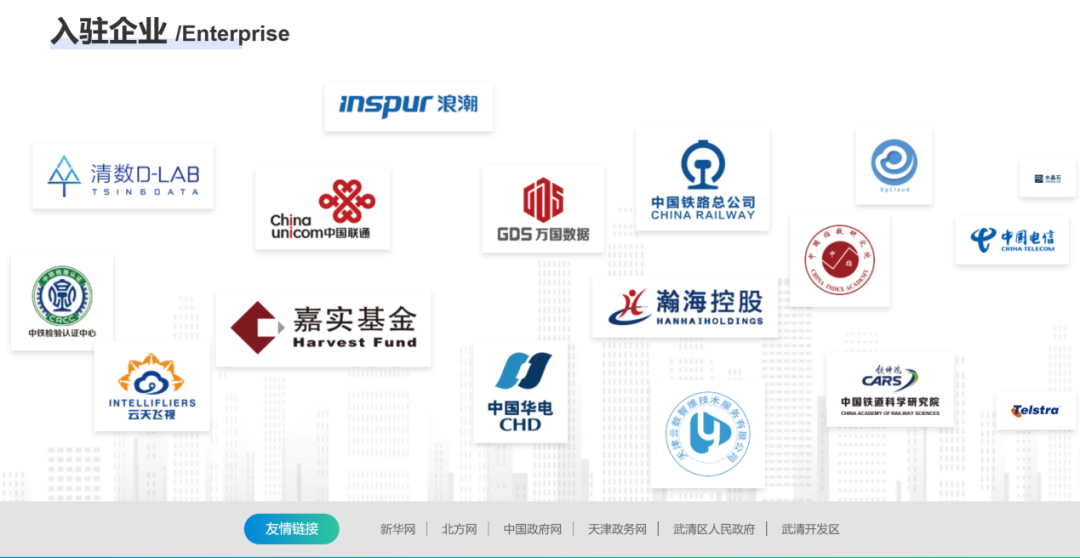 武清开发区高村科技创新园官方网站显示,该园区已入驻数据产业关联企业240家。