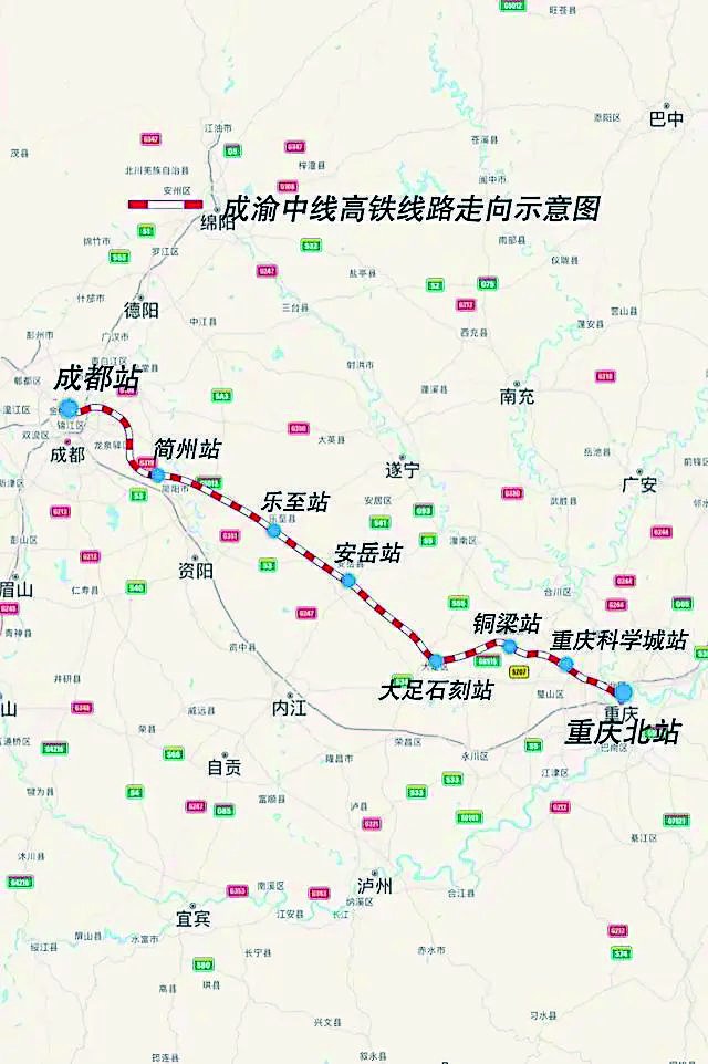     铁路走向示意图