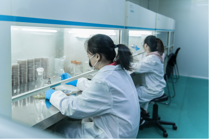 研发人员在生物实验室