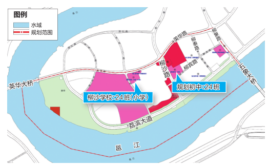 柳沙片区LS-01(自治区党校)单元公共服务设施规划图。(图源:南宁市自然资源局)