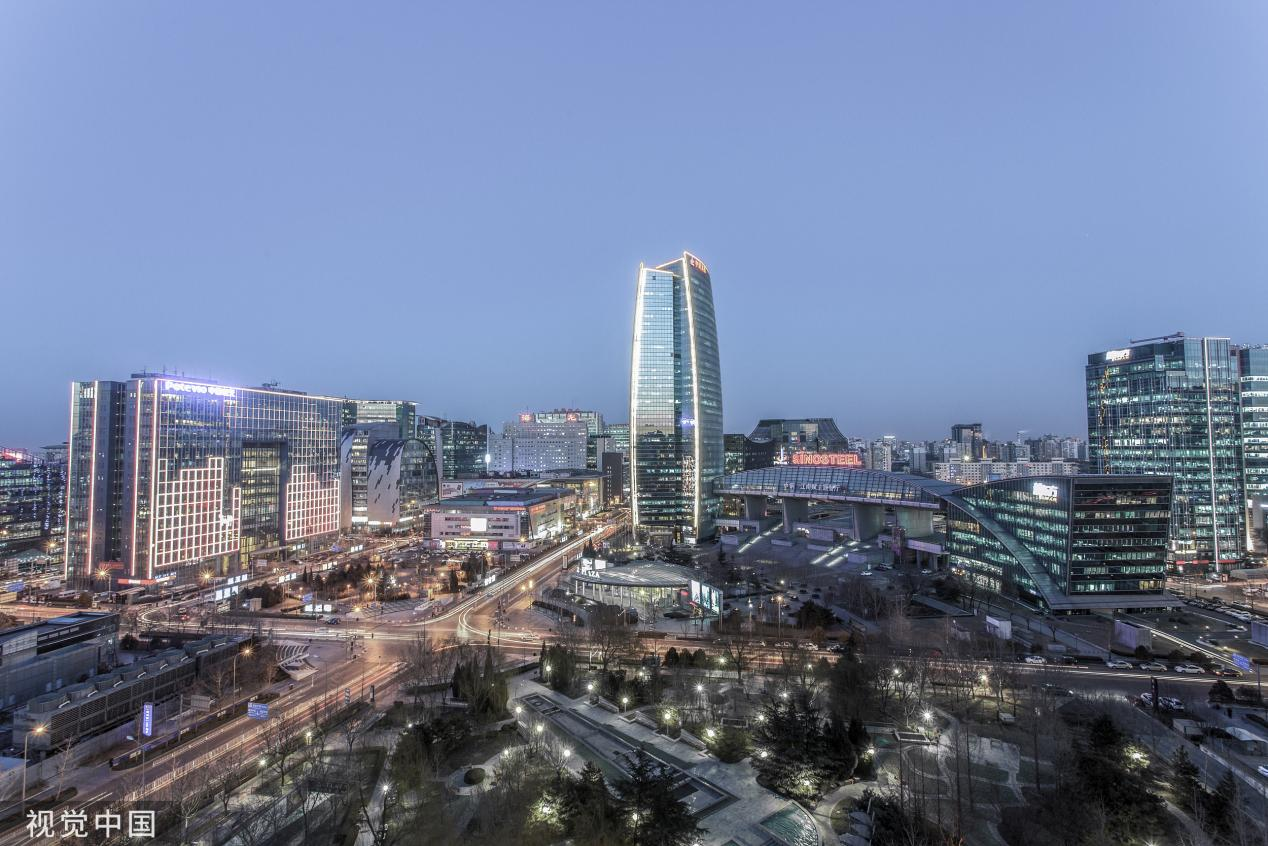 北京中关村夜景。来源:视觉中国