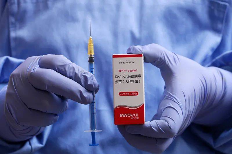 ▲(万泰生物的国产二价HPV疫苗“馨可宁”)