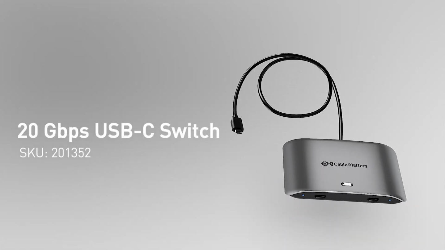 Cable Matters 推出 USB4 20Gbps 交换机,可同时连接双上游设备