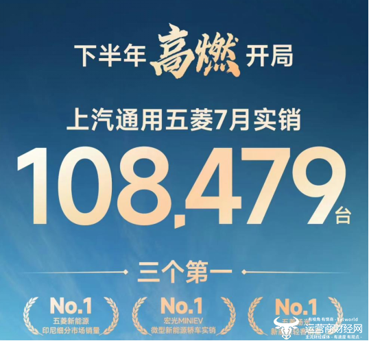 上汽通用五菱7月销10万多辆 营销副总王伟森也来评论销售周榜?