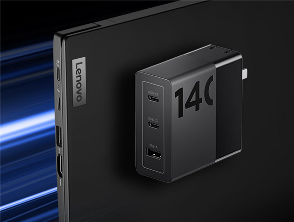 联想ThinkPlus光影氮化镓充电器上新:三口140W 369元、四口100W 249元