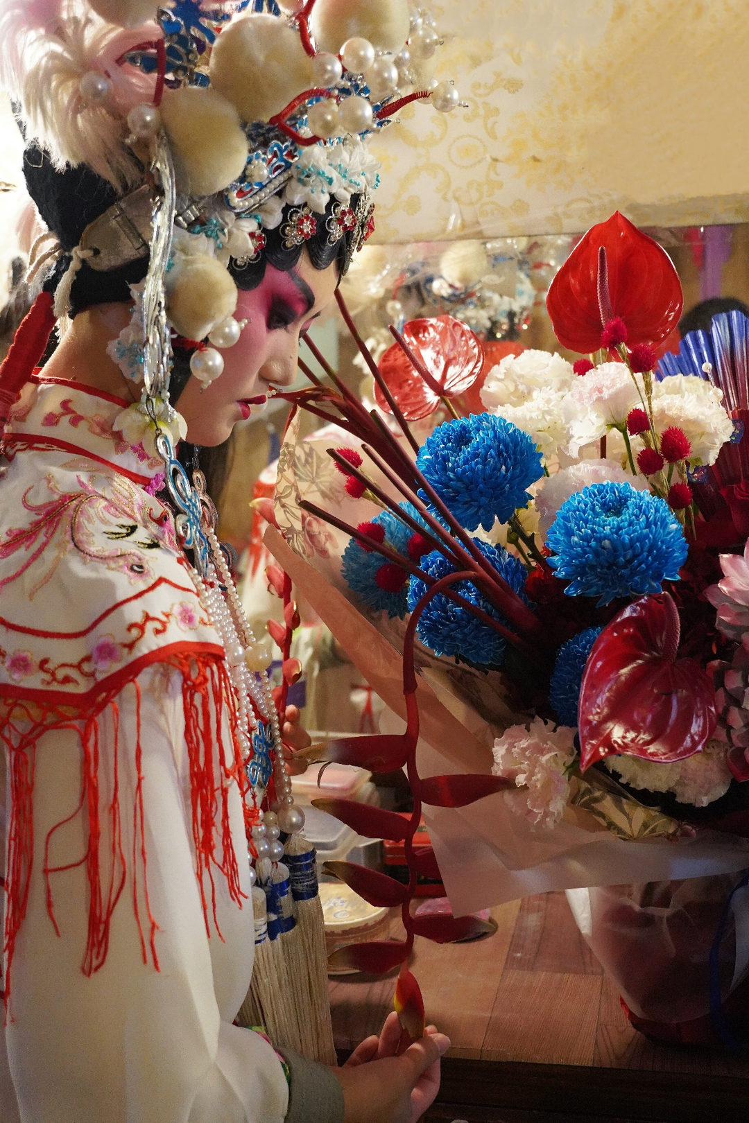 ▲“小春日和”花店設計的成都市、河南省、敦煌市三地博物館相關主題新中式花束。(圖片作者:“小春日和”花店主理人謝維)