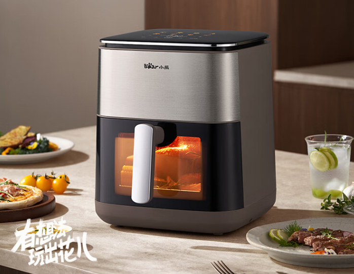 小熊双发热空气炸锅上市:6.2L 容量 + 免翻面,售价 369 元