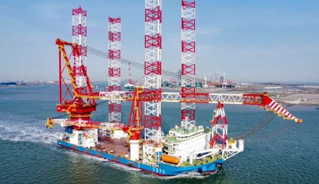 向海图强,再添重器!“亨通海悦”风电安装平台正式交船