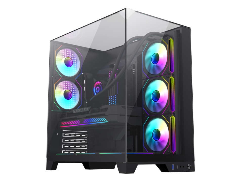 游戏帝国推出 ATX 机箱 Infinity Plus:三面玻璃海景房,黑白双色 399 元