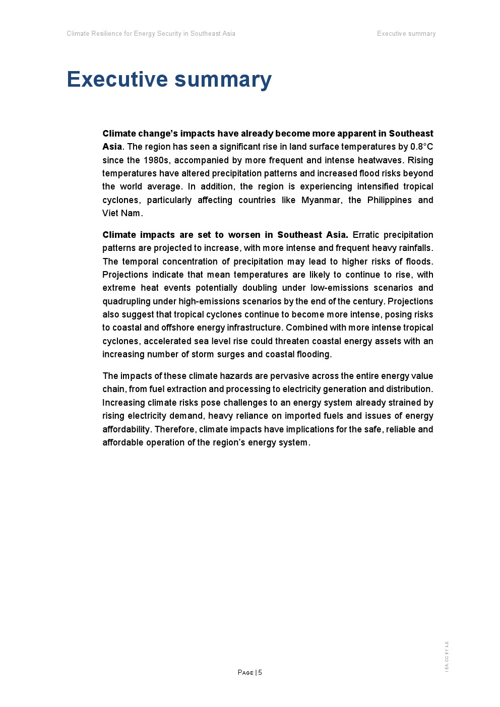 IEA：气候适应能力促进东南亚能源安全