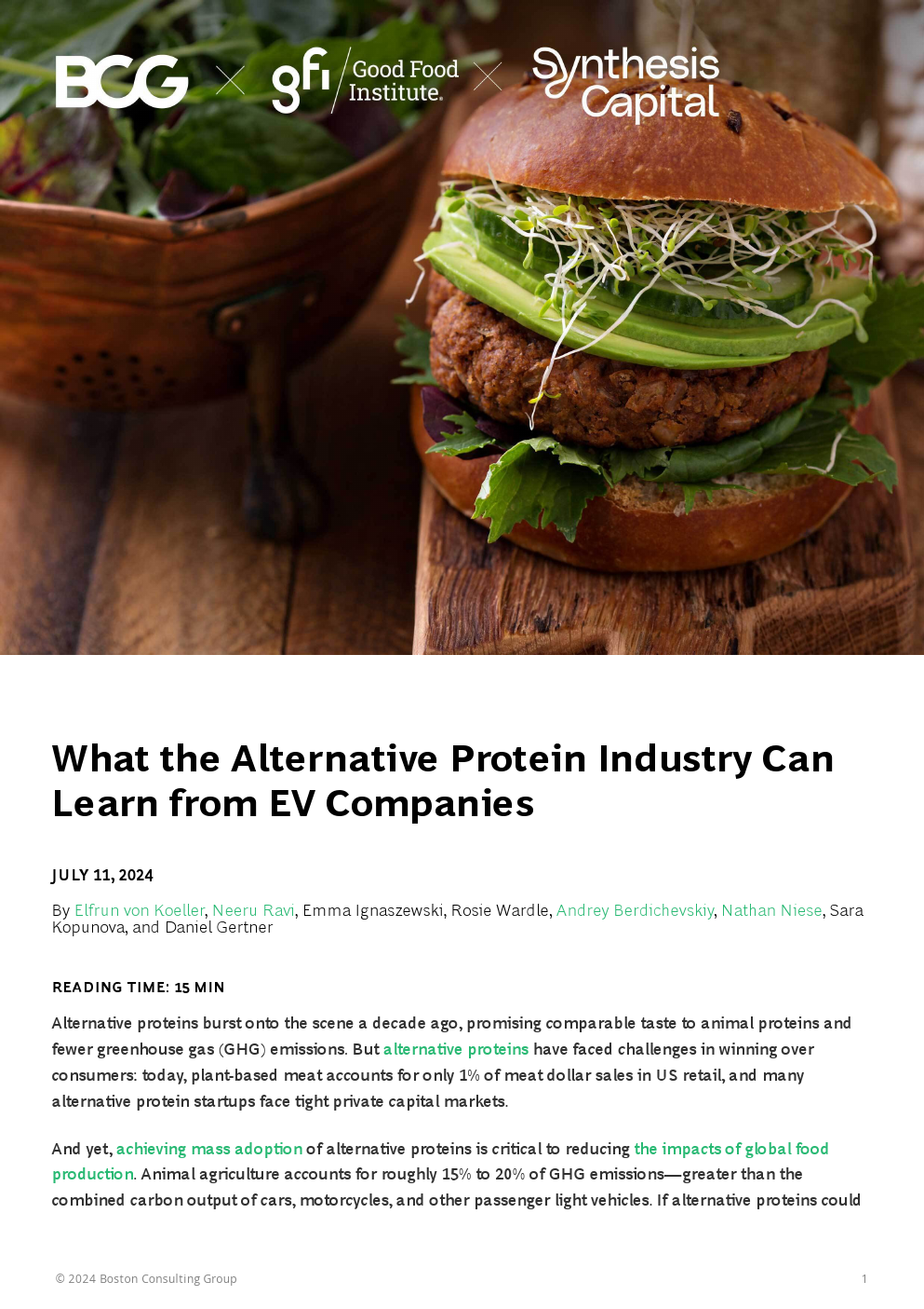 波士顿咨询:替代蛋白行业可以向电动汽车公司学习什么