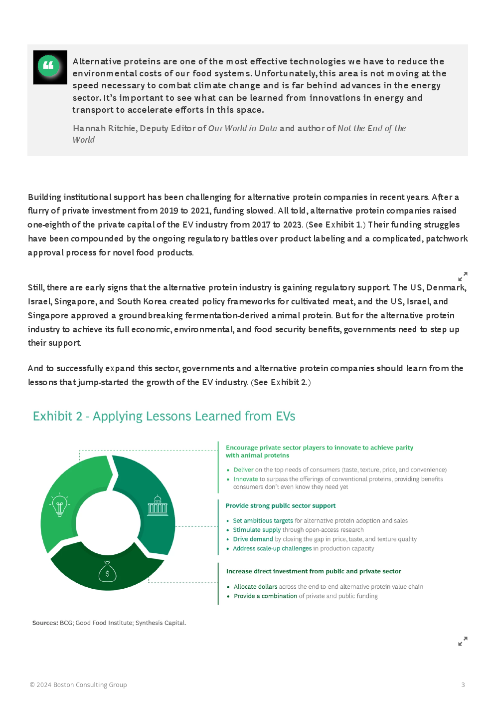 波士顿咨询:替代蛋白行业可以向电动汽车公司学习什么