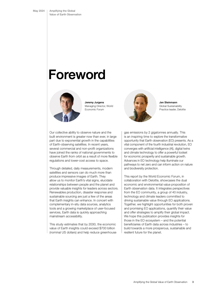 世界经济论坛:扩大地球观测的全球价值报告