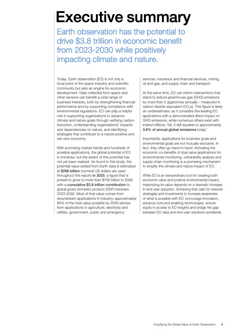 世界经济论坛:扩大地球观测的全球价值报告