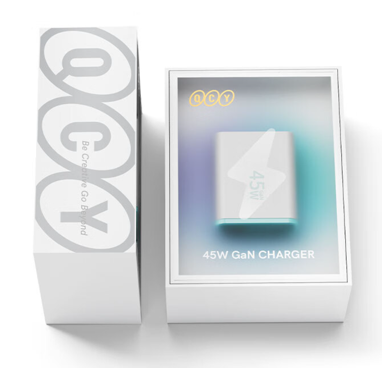 UFCS 融合快充:QCY 45W 迷你氮化镓充电器 45.9 元(京东 54.9 元)