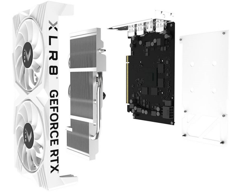 PNY 推出 RTX 4060 8GB 掌控者超频版白色双风扇显卡,2399 元