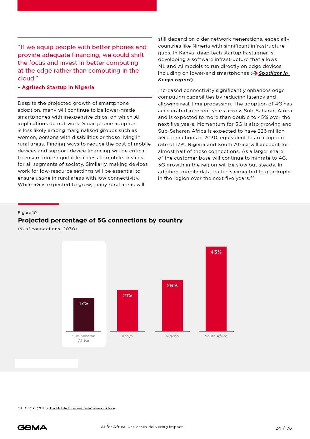 GSMA：非洲人工智能：产生影响的用例