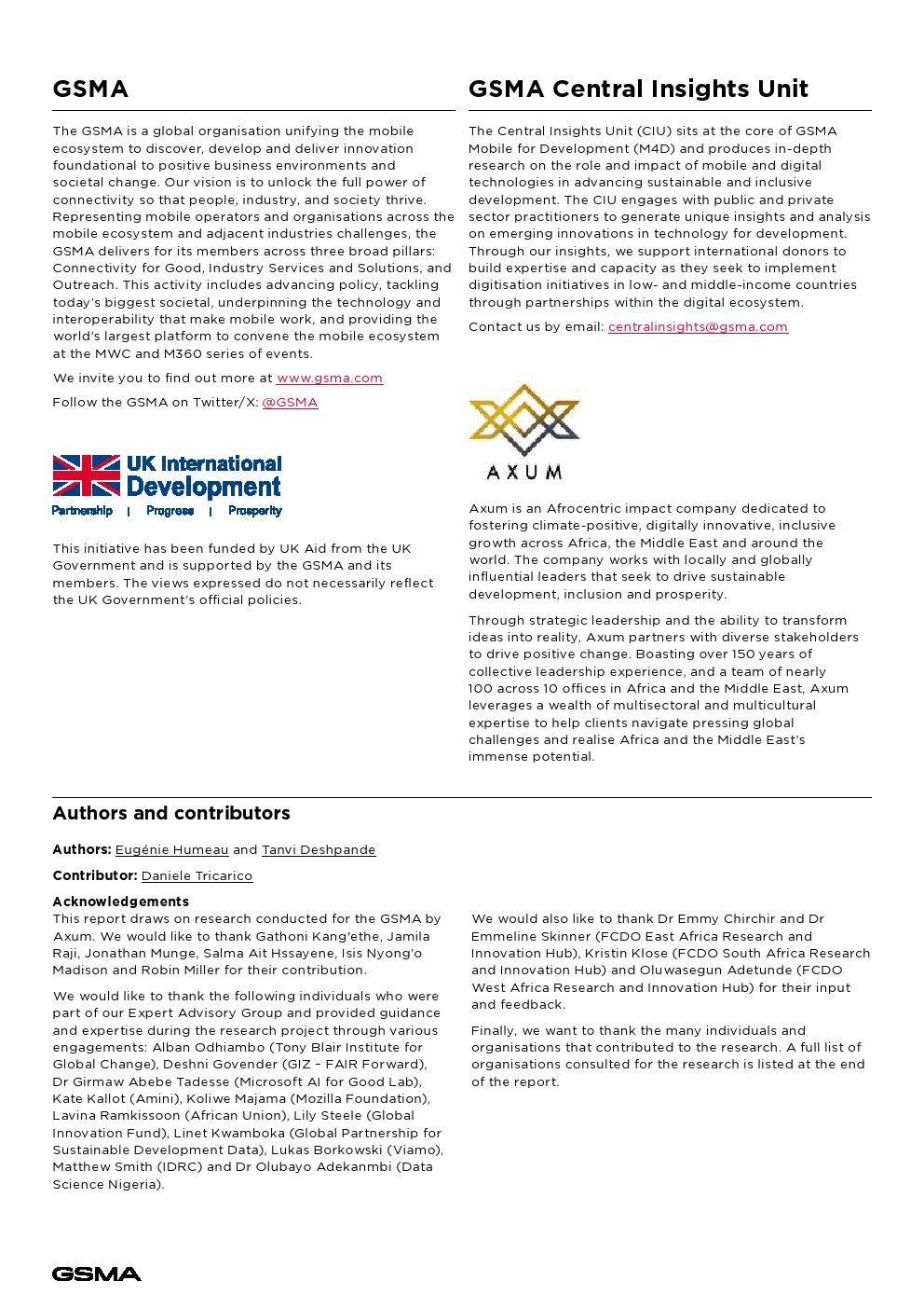 GSMA：非洲人工智能：产生影响的用例