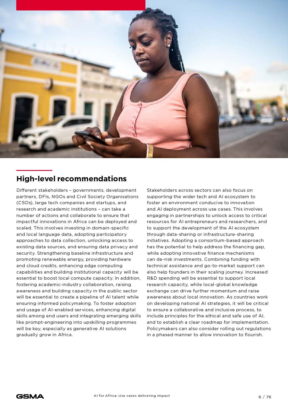 GSMA：非洲人工智能：产生影响的用例