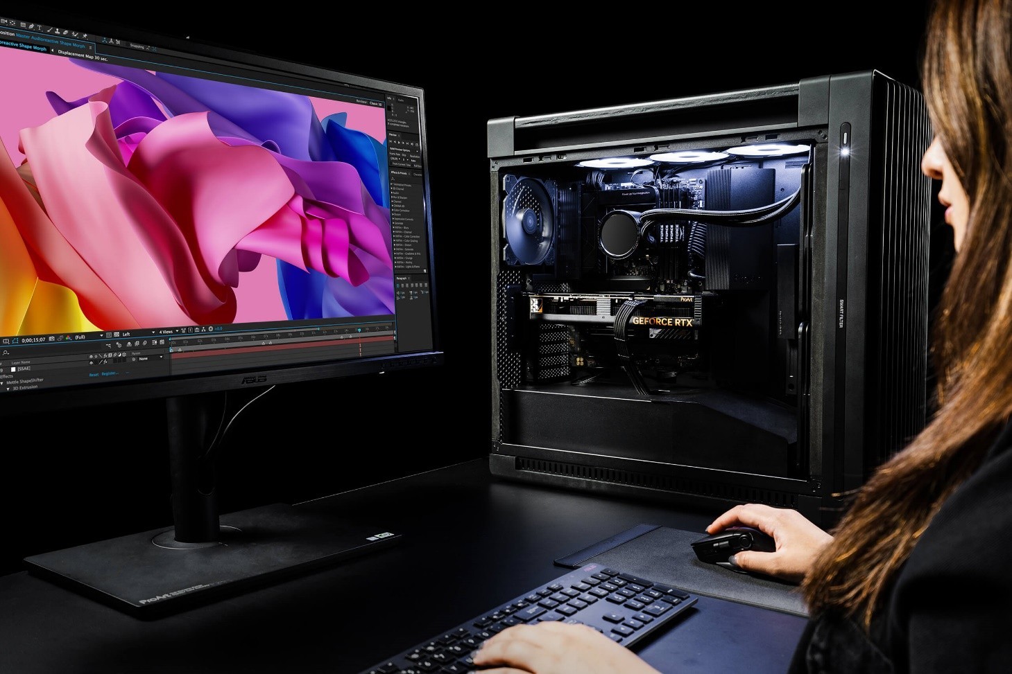 华硕RTX4070TiS显卡超强算力Ai辅助艺术创作就现在！