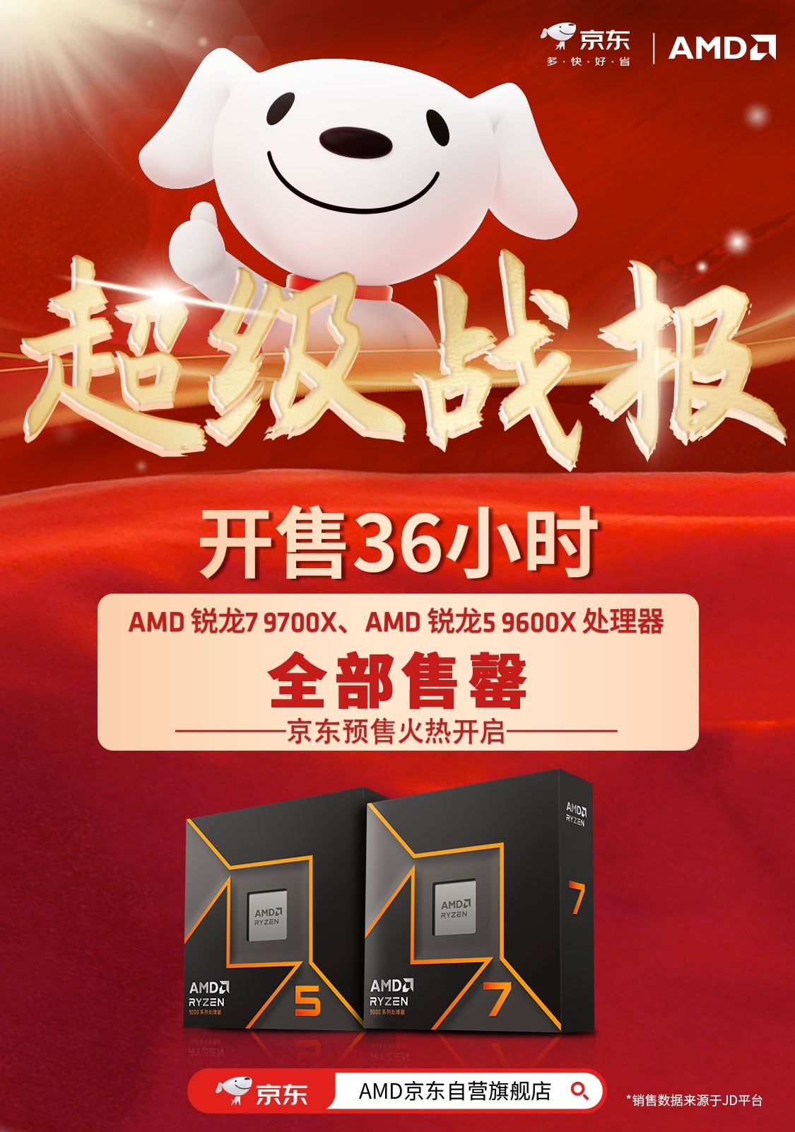 新品发售BOSS直播!AMD 锐龙9000系列旗舰处理器今晚开卖