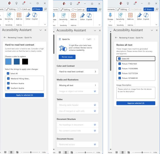 微软邀请测试 Word 应用 Quick Fix 功能，一键修复辅助功能问题