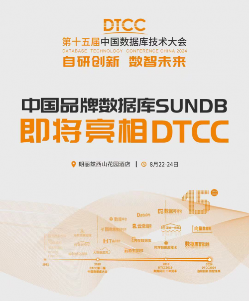 SUNDB即将亮相DTCC第十五届中国数据库技术大会:共绘数字经济新蓝图